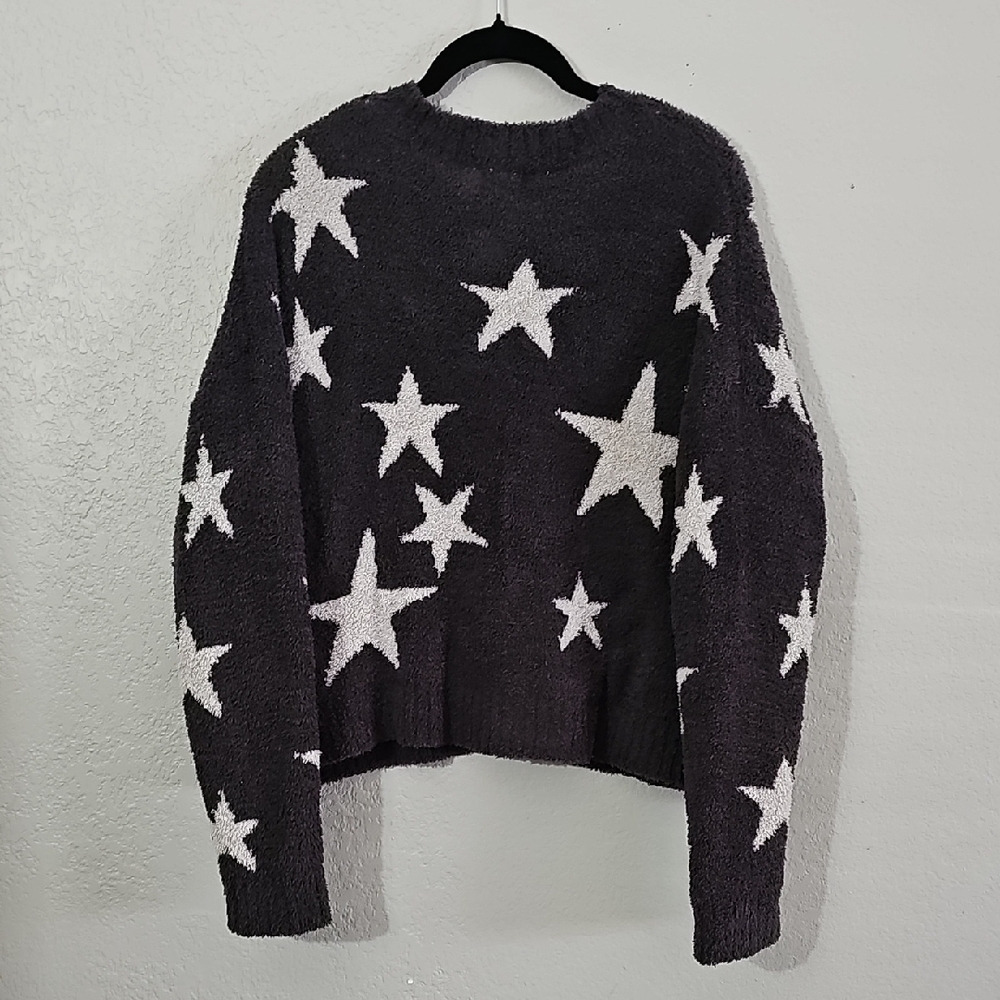Dreamers By Debut Star Charcoal and White Cardigan Women Small/Medium Oversized - Picture 5 of 5